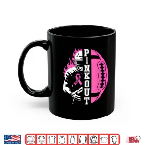 Mug Football Pink Out Team Breast Cancer Shirt