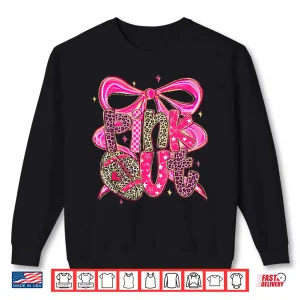 Sweatshirt Pink Out Breast Cancer Football Coquette Bow Shirt