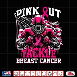 Design Pink Out Tackle Football Breast Cancer Awareness Shirt