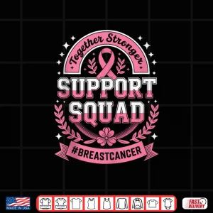 Design Support Squad Breast Cancer Awareness Month Pink Ribbon Shirt