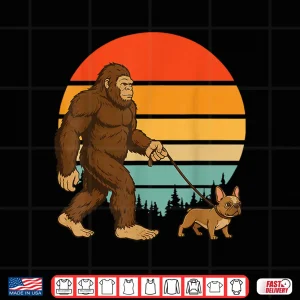 Design Bigfoot French Bulldog Retro Frenchie Shirt