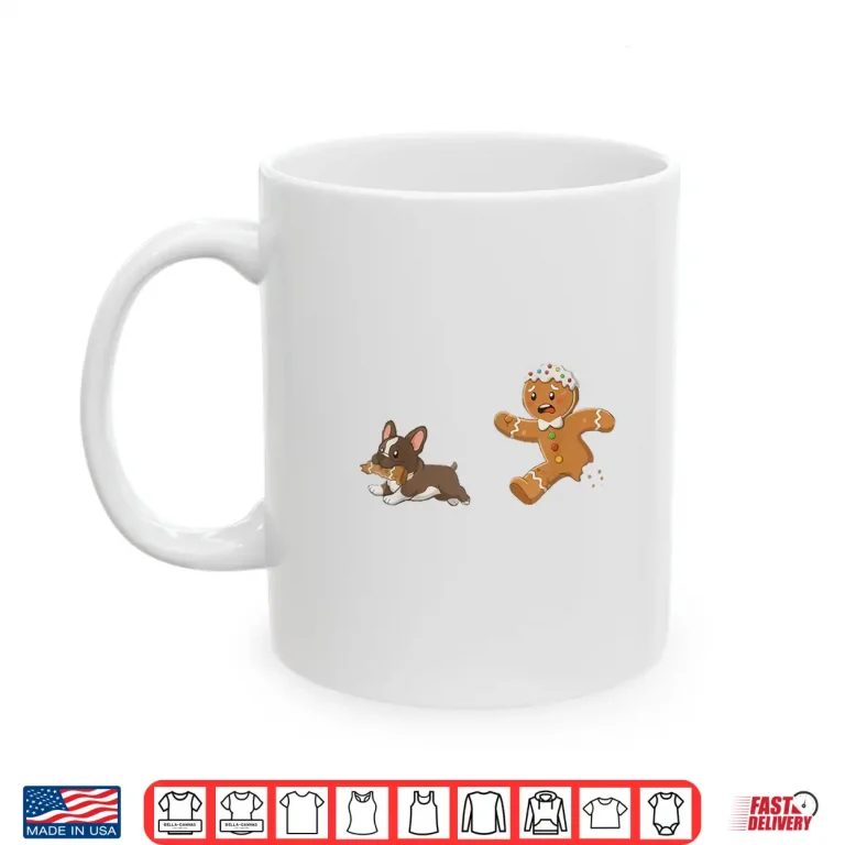 Mug Dog Mom Shirt Gingerbread Chasing French Bulldog Christmas Shirt