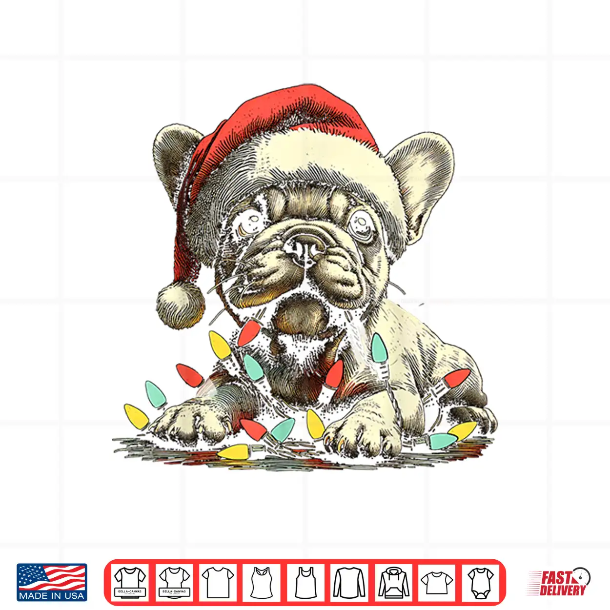 French Bulldog Chew Christmas Light Frenchie Xmas Holiday Shirt French Bulldog Chew Christmas Light Frenchie Xmas Holiday Shirt