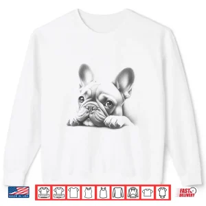 Sweatshirt French Bulldog Peeking Frenchie Art Design For Men And Women Shirt