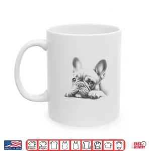 Mug French Bulldog Peeking Frenchie Art Design For Men And Women Shirt