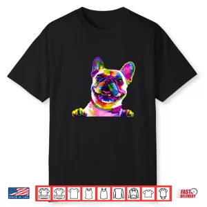 Frenchie French Bulldog Pop Art Portrait Bouledogue Shirt