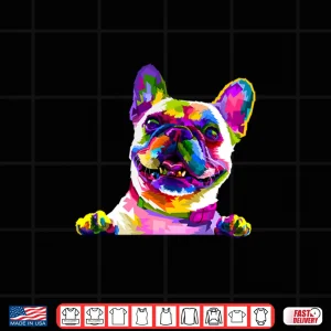 Design Frenchie French Bulldog Pop Art Portrait Bouledogue Shirt