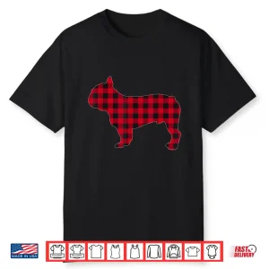 Red Plaid French Bulldog Dog Lover Matching Christmas Pajama Shirt
