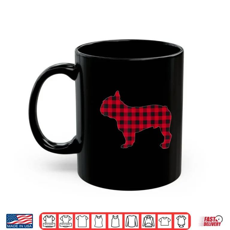 Red Plaid French Bulldog Dog Lover Matching Christmas Pajama Shirt 3 Mug Red Plaid French Bulldog Dog Lover Matching Christmas Pajama Shirt