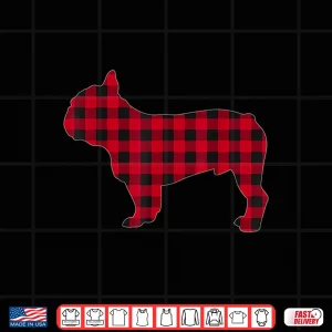 Red Plaid French Bulldog Dog Lover Matching Christmas Pajama Shirt 4 Design Red Plaid French Bulldog Dog Lover Matching Christmas Pajama Shirt