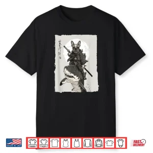 Samurai French Bulldog Dog Lover Vintage Mens Graphic Shirt