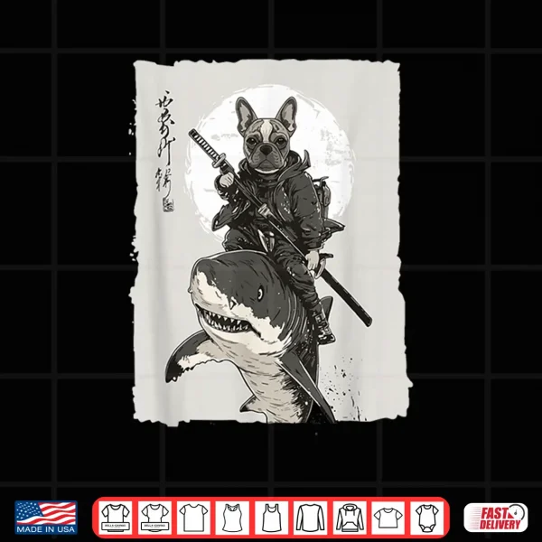 Samurai French Bulldog Dog Lover Vintage Mens Graphic Shirt 4 Design Samurai French Bulldog Dog Lover Vintage Mens Graphic Shirt