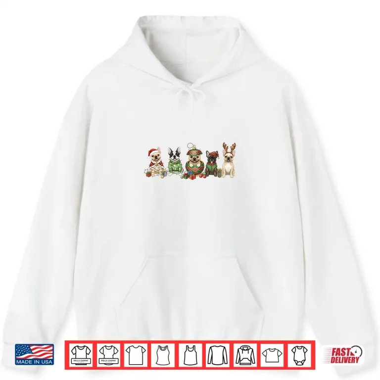 Xmas French Bulldog Dogs Christmas Lights Frenchie Dog Lover Shirt 1 Hoodie Xmas French Bulldog Dogs Christmas Lights Frenchie Dog Lover Shirt
