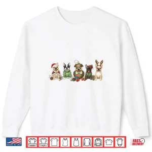 Sweatshirt Xmas French Bulldog Dogs Christmas Lights Frenchie Dog Lover Shirt