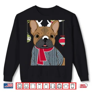 Sweatshirt Cute French Bulldog Frenchie Christmas Reindeer Shirt