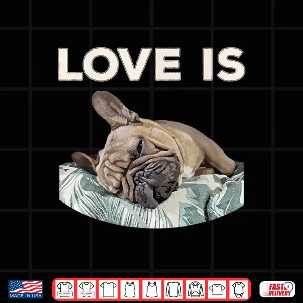 Design Cute Love Is Frenchie Great French Bully Owners Gift Idea Shirt