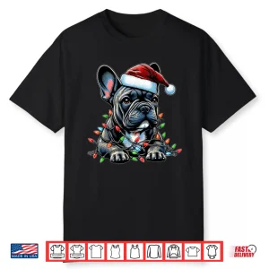 French Bulldog Frenchie Christmas Hat Xmas Shirt