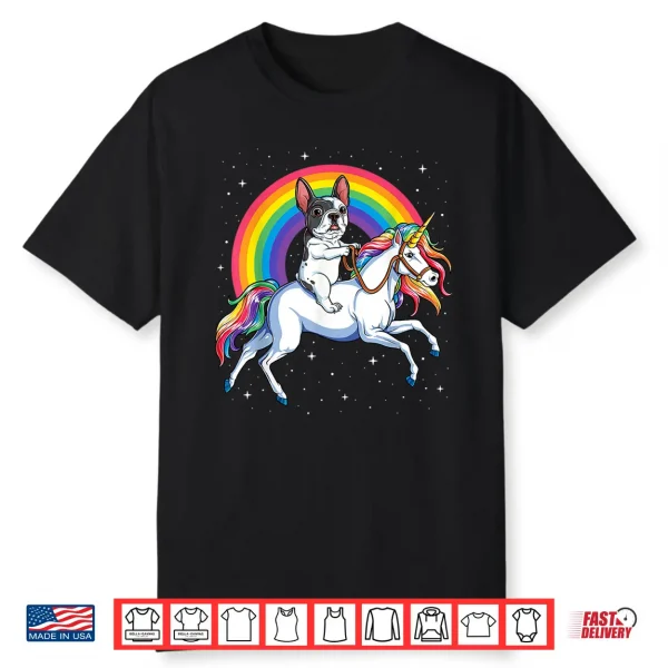 French Bulldog Unicorn Shirt Girls Space Galaxy Frenchicorn Shirt