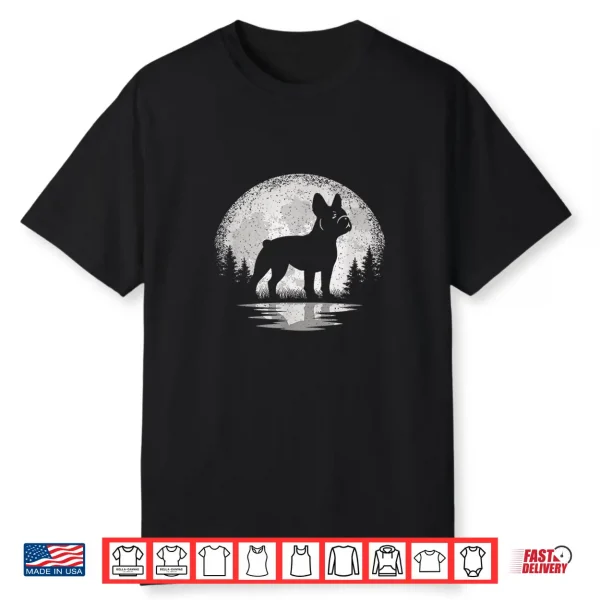 Frenchie Moon Vintage French Bulldog Lover Men Women Kids Shirt