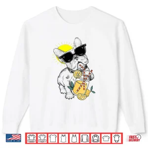Sweatshirt Funny French Bulldog Glasses Summer Lemonade Gift Shirt