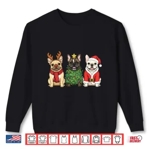 Sweatshirt Retro Christmas French Bulldog Santa Reindeer Dog Lover Shirt