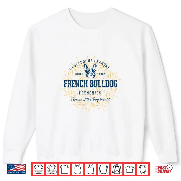 Sweatshirt Retro Vintage French Bulldog Long Sleeve Shirt