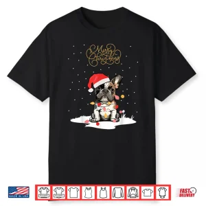 Santa Xmas Frenchie Merry Christmas French Bulldog Puppy Shirt