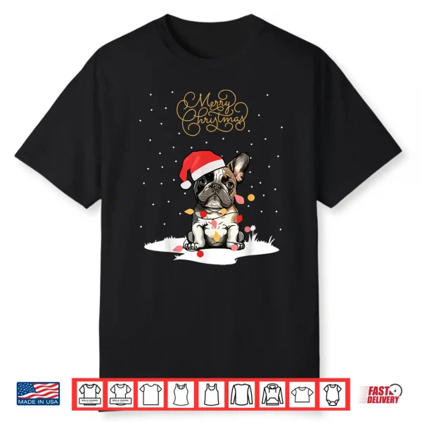 Santa Xmas Frenchie Merry Christmas French Bulldog Puppy Shirt