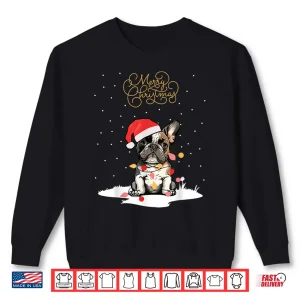 Sweatshirt Santa Xmas Frenchie Merry Christmas French Bulldog Puppy Shirt