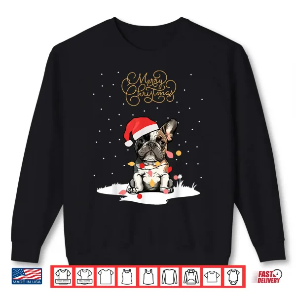 Sweatshirt Santa Xmas Frenchie Merry Christmas French Bulldog Puppy Shirt