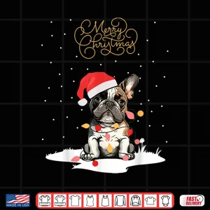 Design Santa Xmas Frenchie Merry Christmas French Bulldog Puppy Shirt