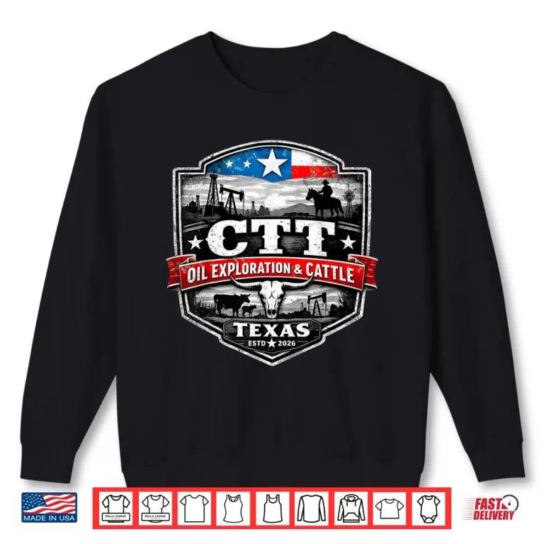 Sweatshirt Ctt Oil Exploration Cattle Badge Mtex Landman Series Shirt