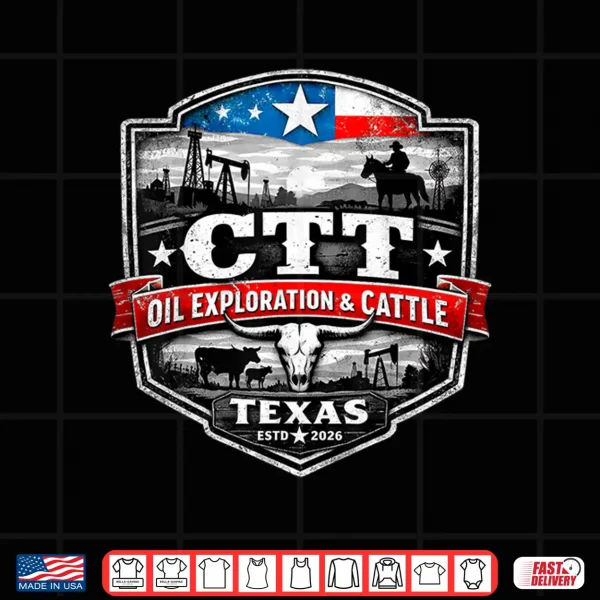 Ctt Oil Exploration Cattle Badge Mtex Landman Series Shirt 4 Design Ctt Oil Exploration Cattle Badge Mtex Landman Series Shirt