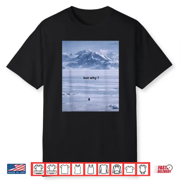 Penguin But Why Meme Head Towards The Mountains Motivational Shirt