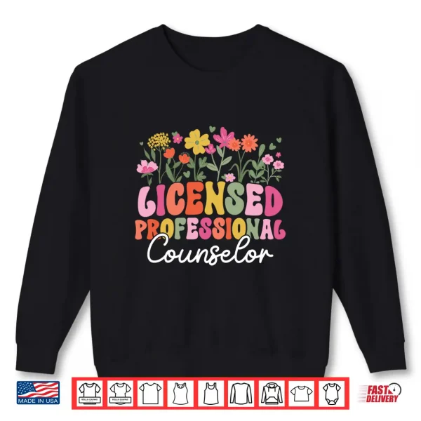 Sweatshirt Licensed Professional Counselor Groovy Lpc Appreciation Shirt