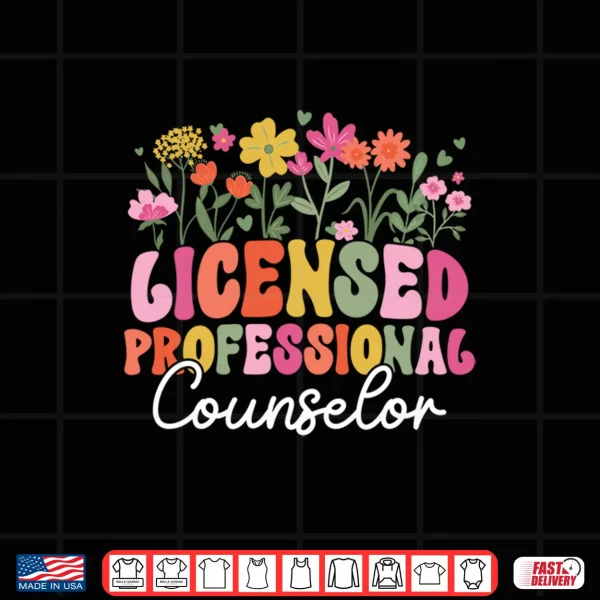 Design Licensed Professional Counselor Groovy Lpc Appreciation Shirt