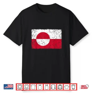 Vintage Greenland Flag Retro Greenlander Men Women Kids Shirt