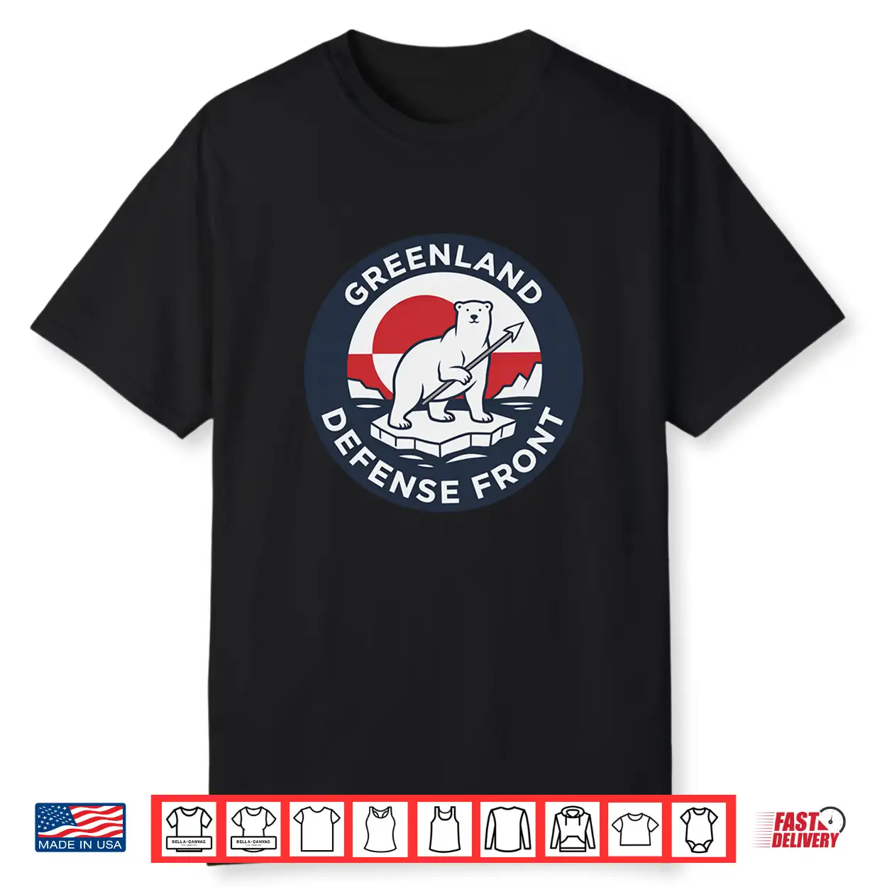 Greenland Guard Polar Bear Spear Arctic Emblem Long Sleeve Shirt Greenland Guard Polar Bear Spear Arctic Emblem Long Sleeve Shirt