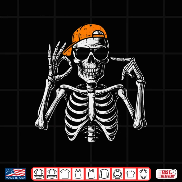 Design 67 Meme Trendy Skeleton Halloween Funny Six Seven Gen Alpha Shirt