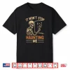 Haunted By 67 Skeleton Math Teacher Student Halloween Humor Shirt