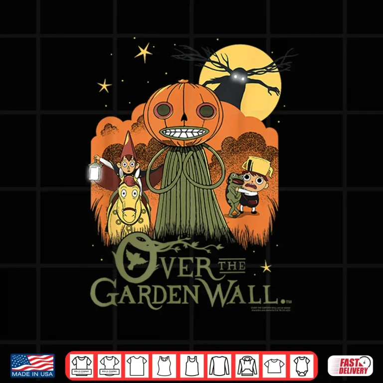 Design Over The Garden Wall Vintage Halloween Illustration Cartoon Shirt