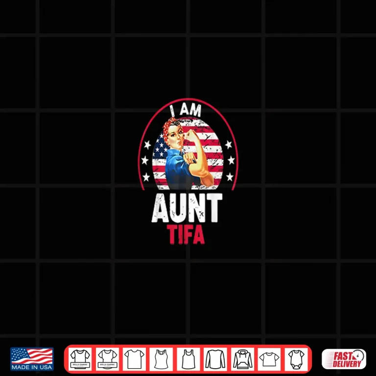 Design I Am Aunt Tifa Womans Girl Aunt Tifa America Flag Vintage Shirt