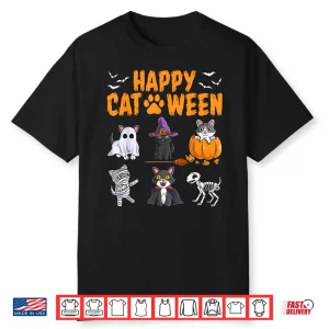 Cats Halloween Spooky Holiday Cute Kitten Cat Halloween Shirt