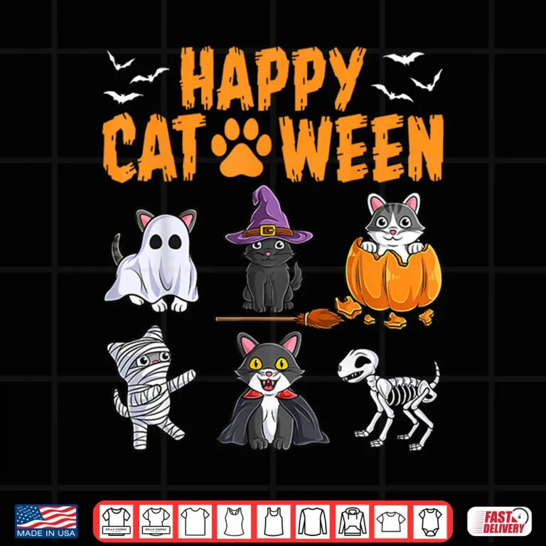 Design Cats Halloween Spooky Holiday Cute Kitten Cat Halloween Shirt