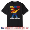 Colombia Dab Boy Game Pixel Hispanic Heritage Colombian Shirt