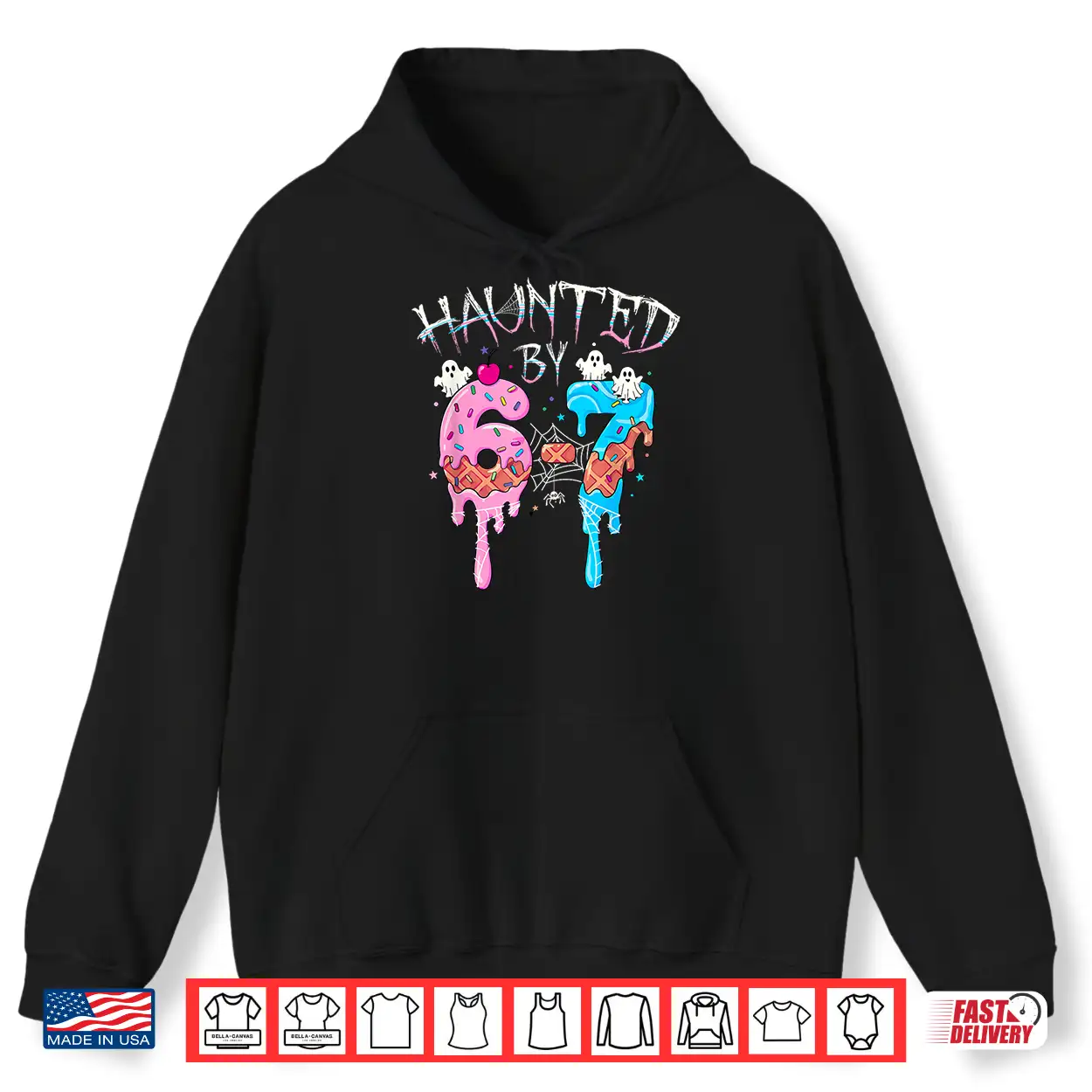 Haunted By 6 7 Halloween Ghost Gen Alpha Meme Ice Cream Drip Shirt Haunted By 6 7 Halloween Ghost Gen Alpha Meme Ice Cream Drip Shirt