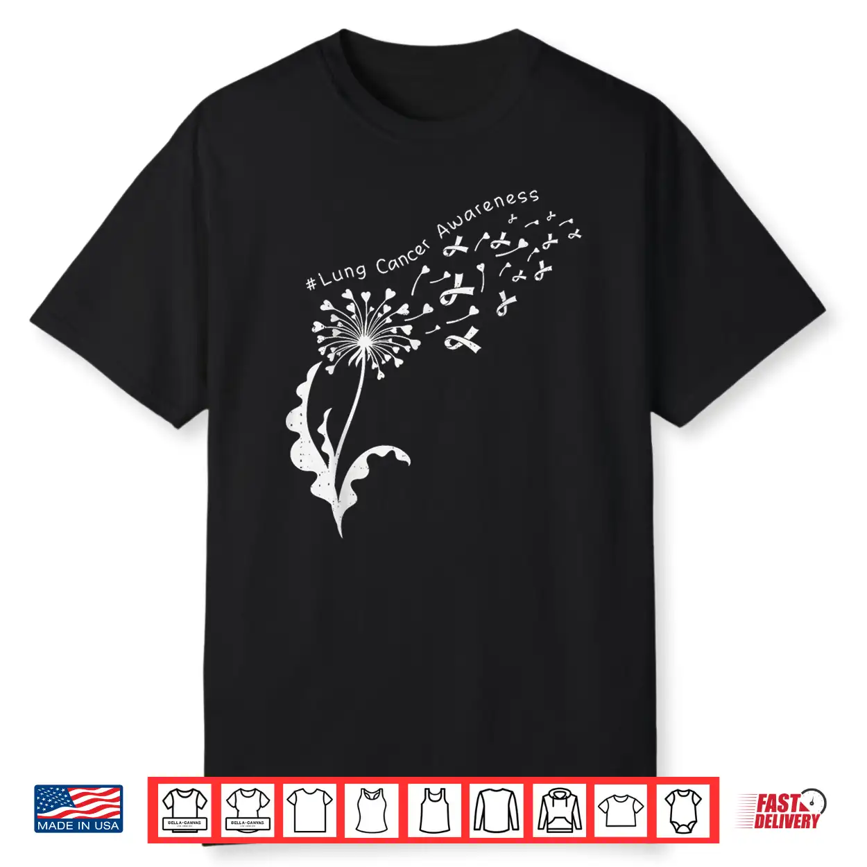 Dandelion Lung Cancer Awareness White Ribbon Support Shirt Dandelion Lung Cancer Awareness White Ribbon Support Shirt