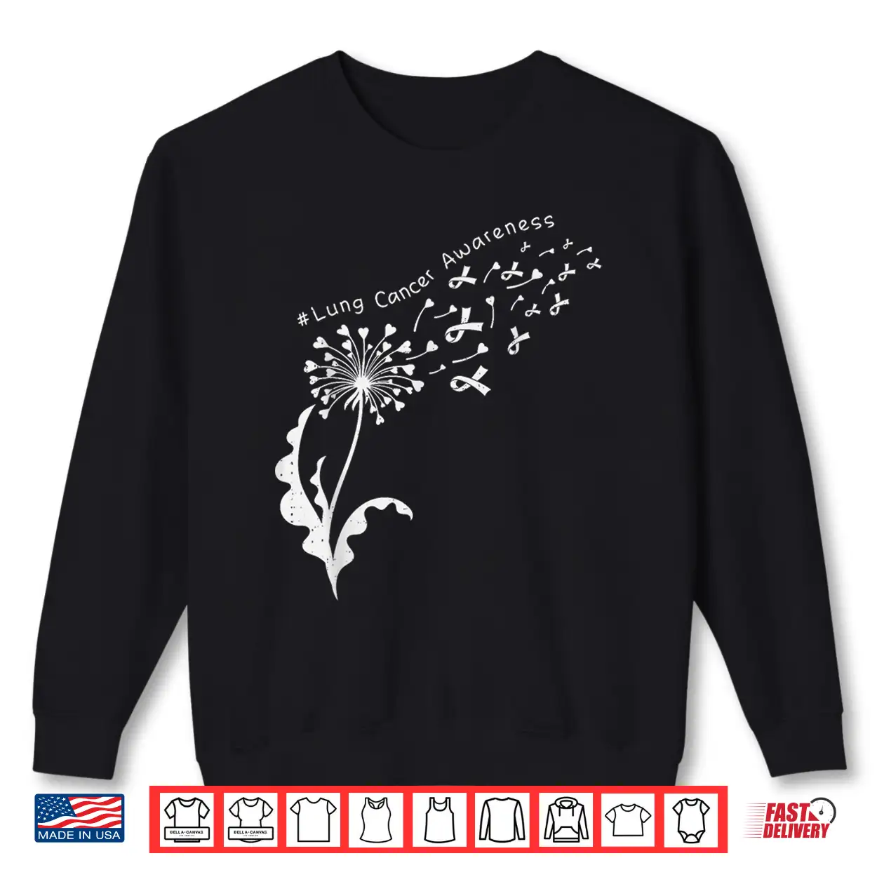Dandelion Lung Cancer Awareness White Ribbon Support Shirt Dandelion Lung Cancer Awareness White Ribbon Support Shirt