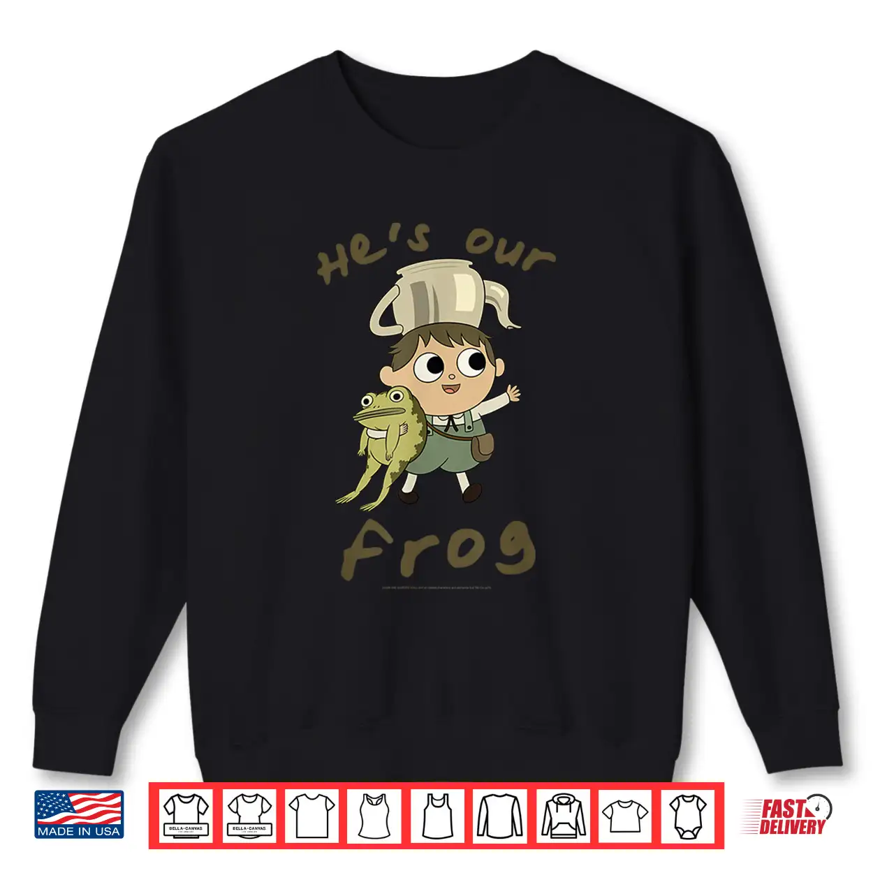 Over The Garden Wall He’S Our Frog Cute Cottagecore Cartoon Shirt Over The Garden Wall He’S Our Frog Cute Cottagecore Cartoon Shirt