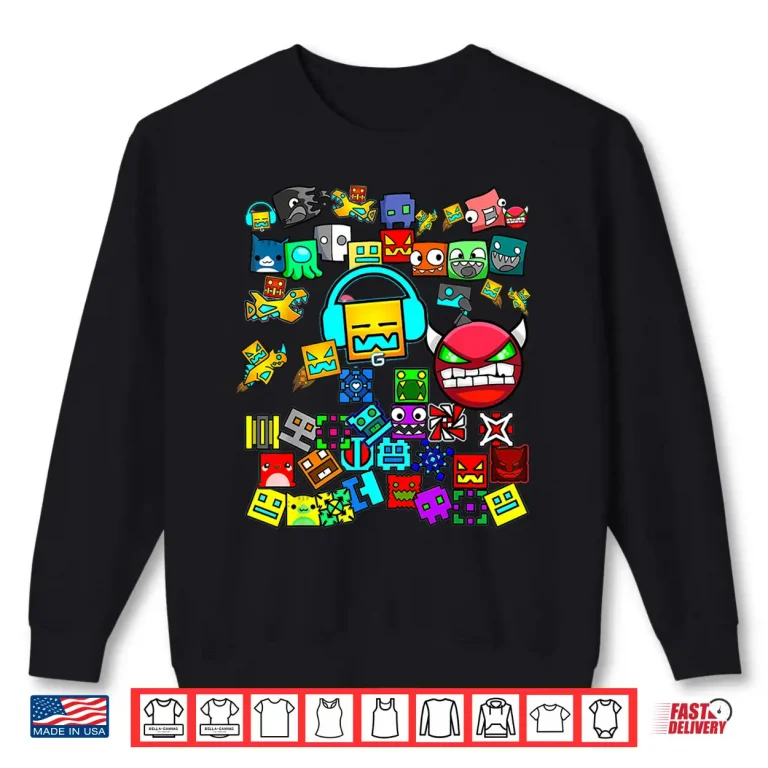 Sweatshirt Video Gamer Lover Dash Video Game Geometry Shirt